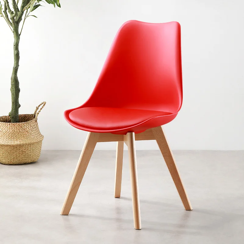 Leisure series Plastic Chair with Pp seat & wood legs