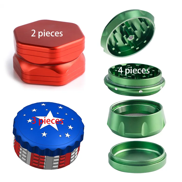 Get free samples, contact me if you need ready stock, metal aluminum alloy dry spice tobacco herb grinder