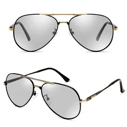 Fashion Color Change Sunglass Night Vision Photochromic Sunglasses Men Polarized Driving Fishing Shades Sun glasses