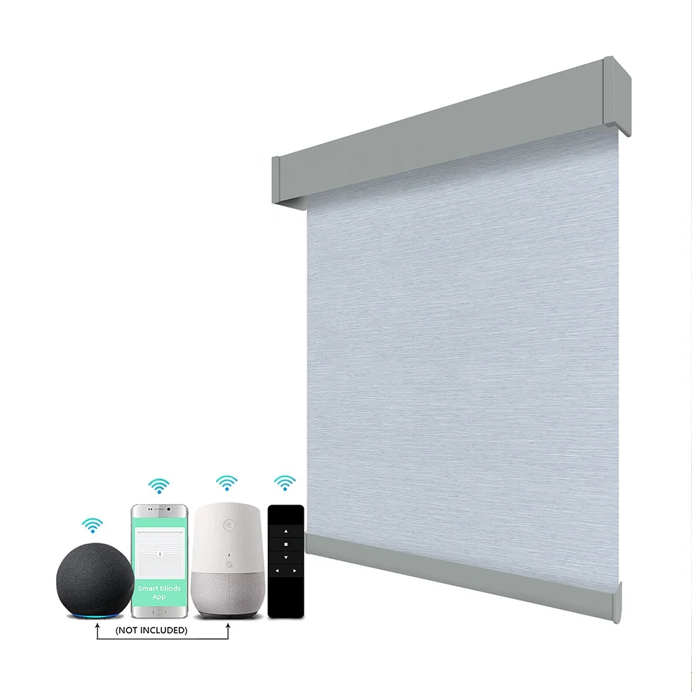 Blackout Blinds Google WiFi Alexa App Remote Control Smart Shades Motorized Roller for Window Made in China