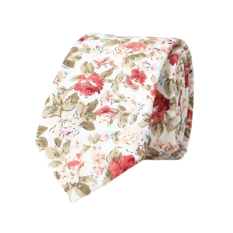 Новые модные многоцветные цветочные 100% хлопковые галстуки для мужчин и