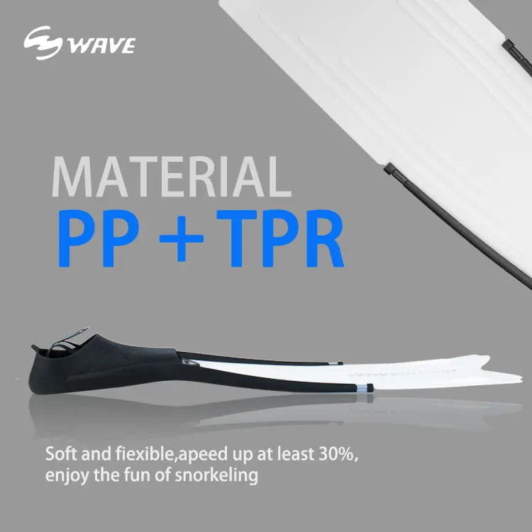 Newly designed professional deep water free diving long diving fins