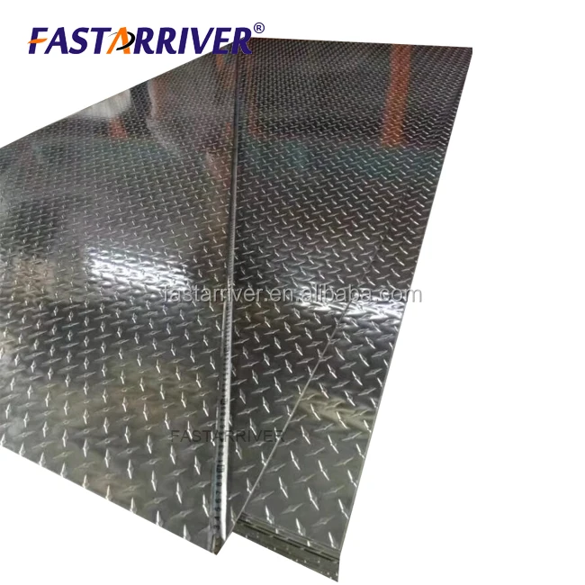 China supplier 3xxx 3003 checkered diamond aluminum plate sheet for floor bus