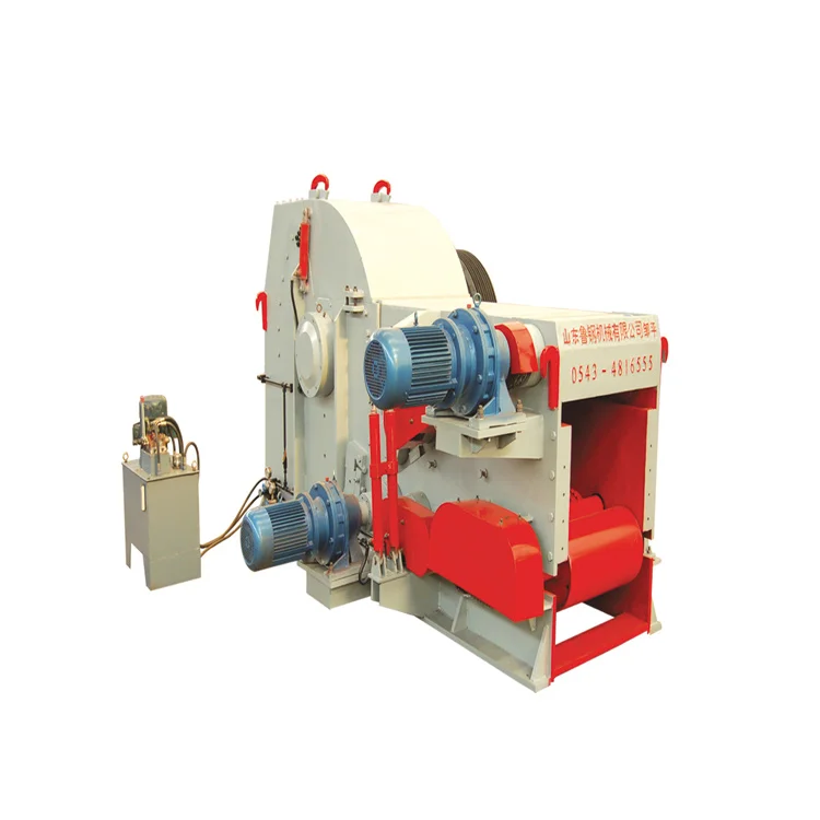 Factory Supplier Biomass Wood Chips Crusher Stationary Heavy Duty Drum Wood Chipper