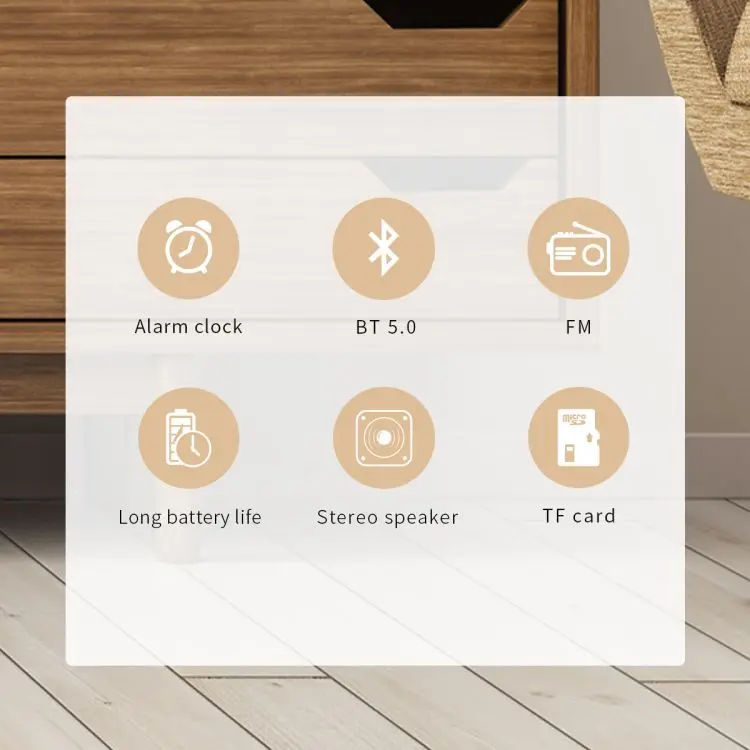 Desktop FM Alarm Clock BT 5.0 Wireless Speaker