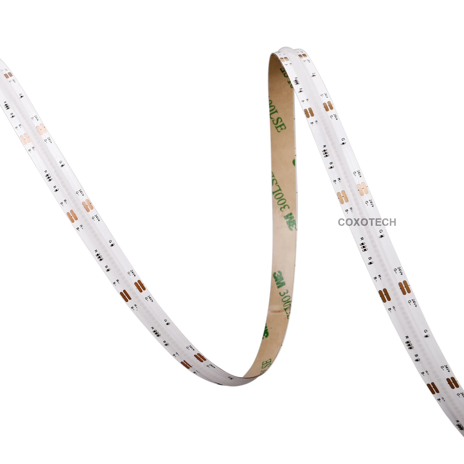 coxo tuya outdoor linear cob led strip light dimmable 5m rgb dc12v dc24v waterproof ip65 ip67