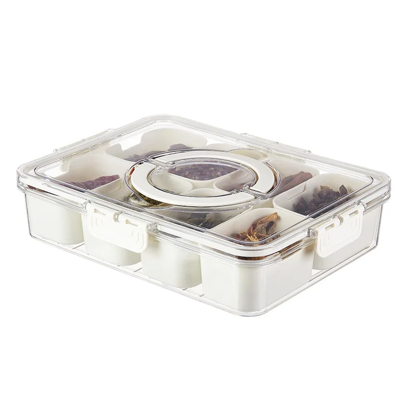 Thickened sealed packaged and stored in refrigerator fresh-keeping box divided storage plastic divided storage box