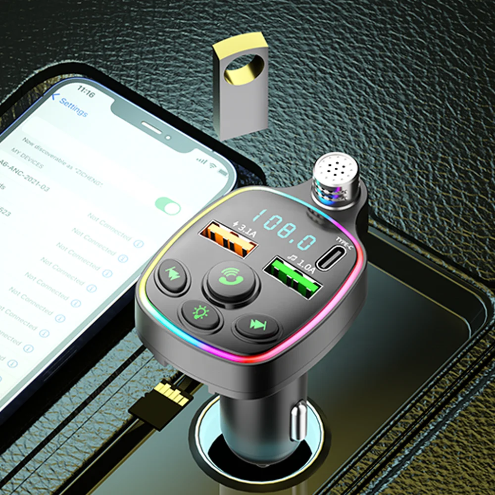 Q11 Bluetooth FM Transmitter Handsfree Car Radio Modulator MP3 Player USB Super Quick Car Charge Adapter for Car MP3 Player