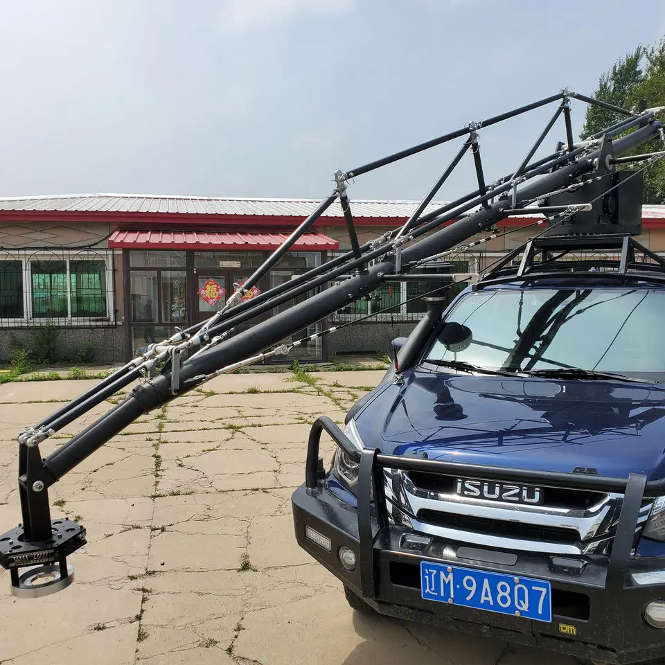 Professional 6m Camera Crane Installed On Cars Vehicle for video