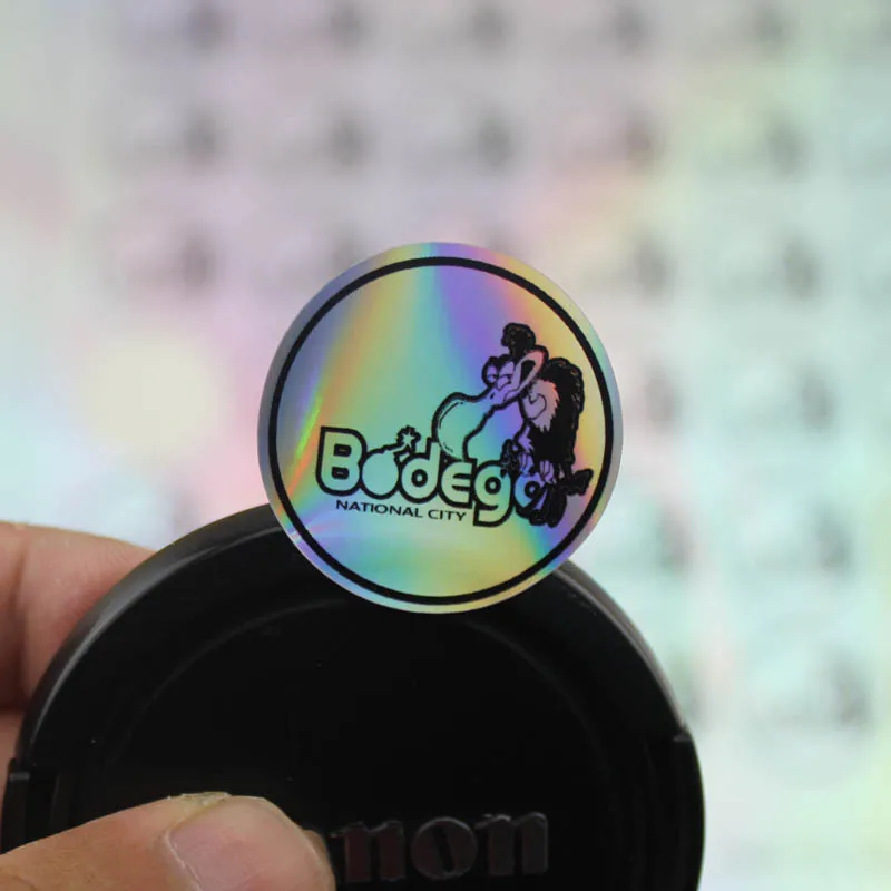 High quality convenient Waterproof Custom hologram printer machine printing adhesive holographic die cut vinyl label stickers