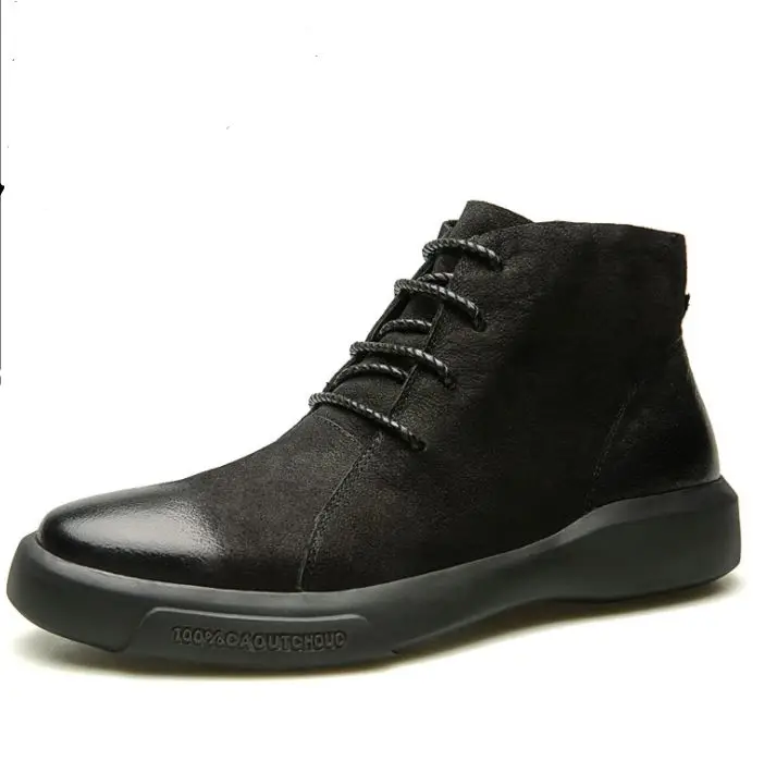 UP-0073J Лидер продаж; Зимняя обувь; Кожаные ботинки; Мужские зимние сапоги для мужчин