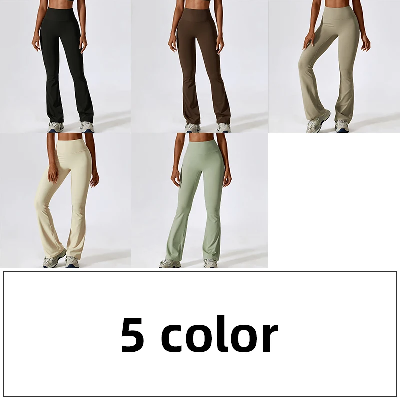 Yoke  Super soft scrunch butt wide leg leggings ropa de mujer high waisted compression flare sweat pants women wholesale
