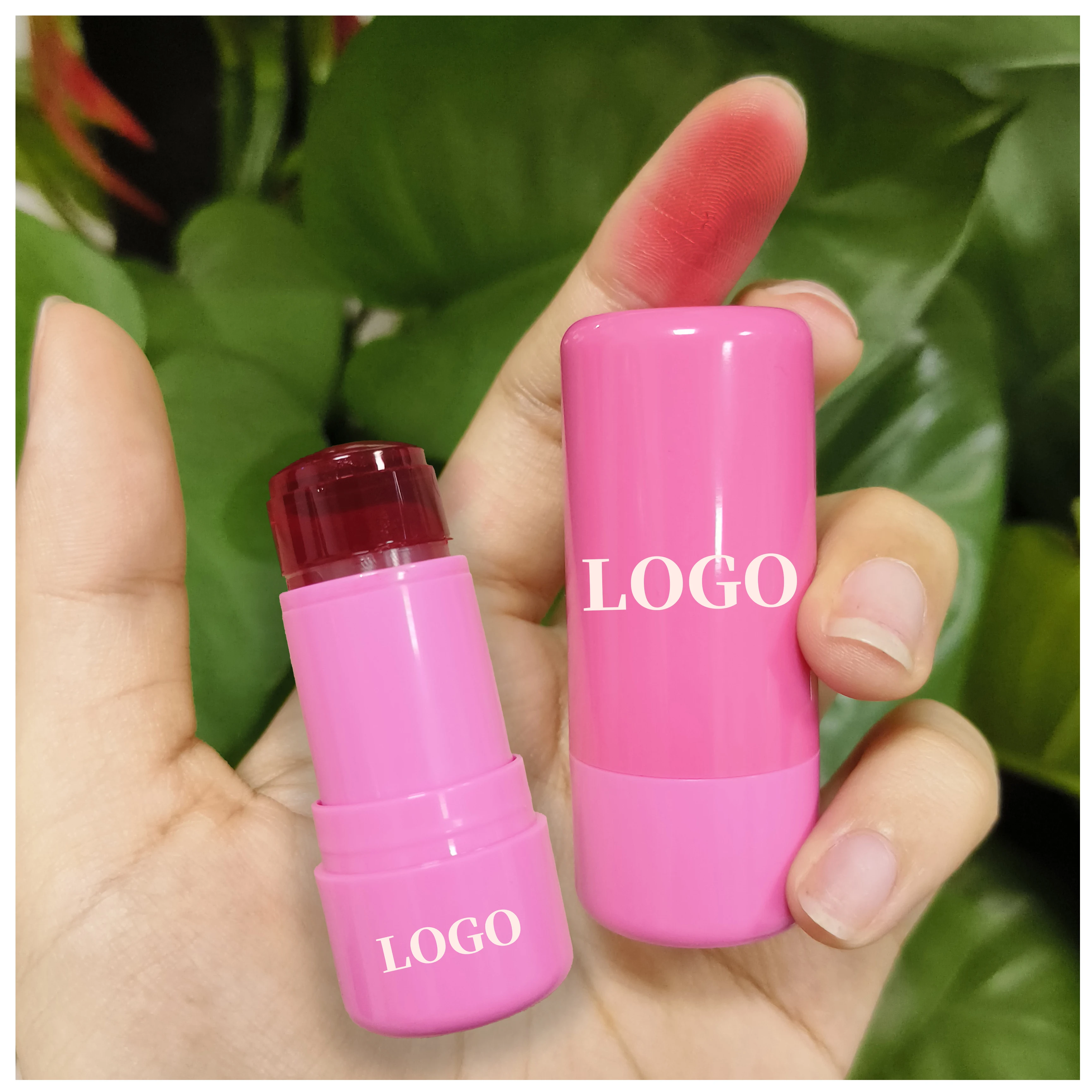 Private Label Light Tone Lip Jelly Blush Tint Water-Based Face Blushher Vegan Jelly Blush Stick