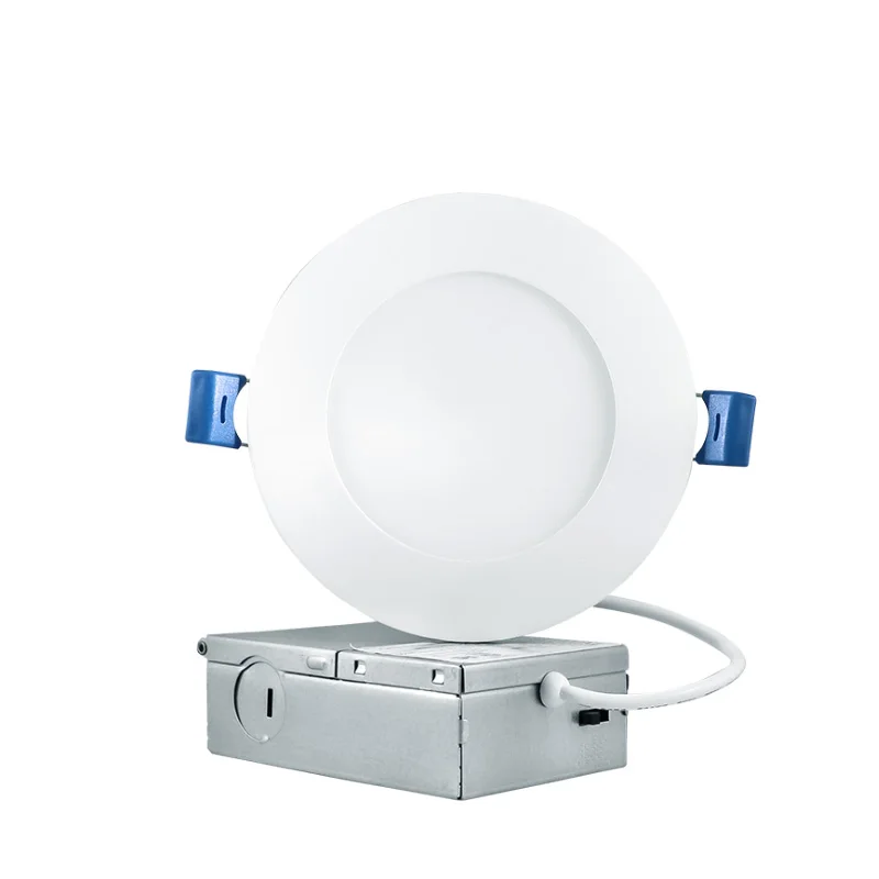 ETL 12 Pack 6 Inch LED Recessed Ceiling with Night Light 5CCT Selectable UltraThin 12W=110W Dimmable Canless Wafer Downlight