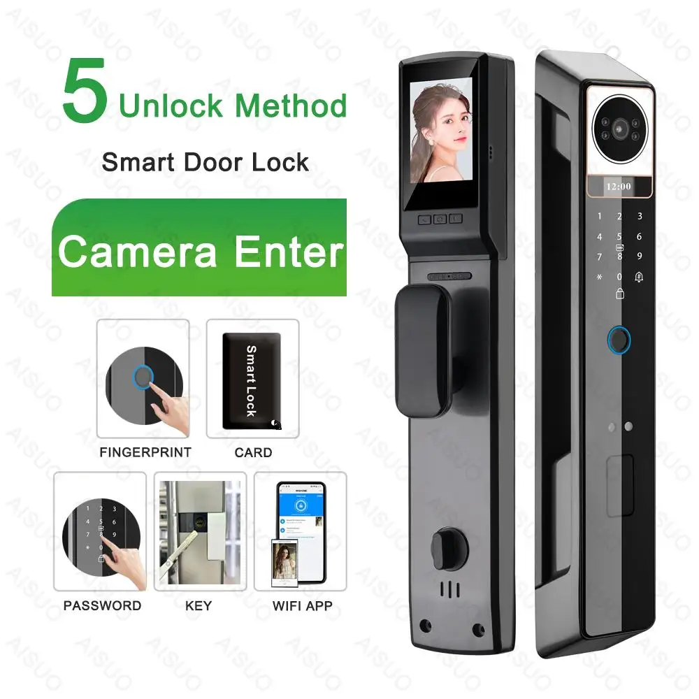 Wifi APP Keyless Entry Door Smart Lock Digital Door Lock with Camera Smart Lock