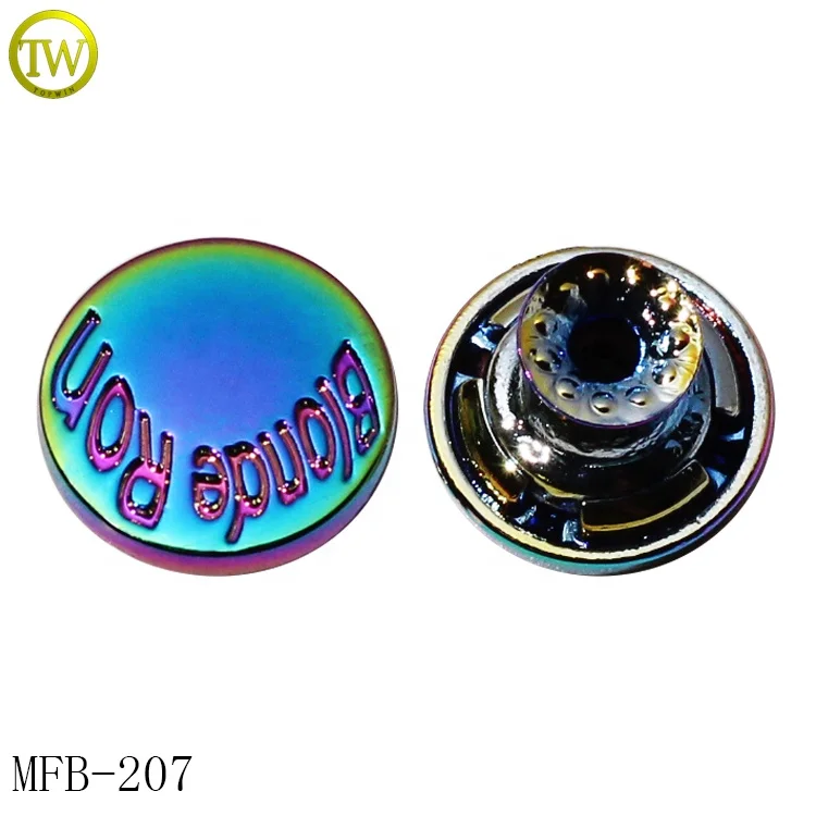 Factory Support Custom Metal jeans button metal denim button alloy button for jeans