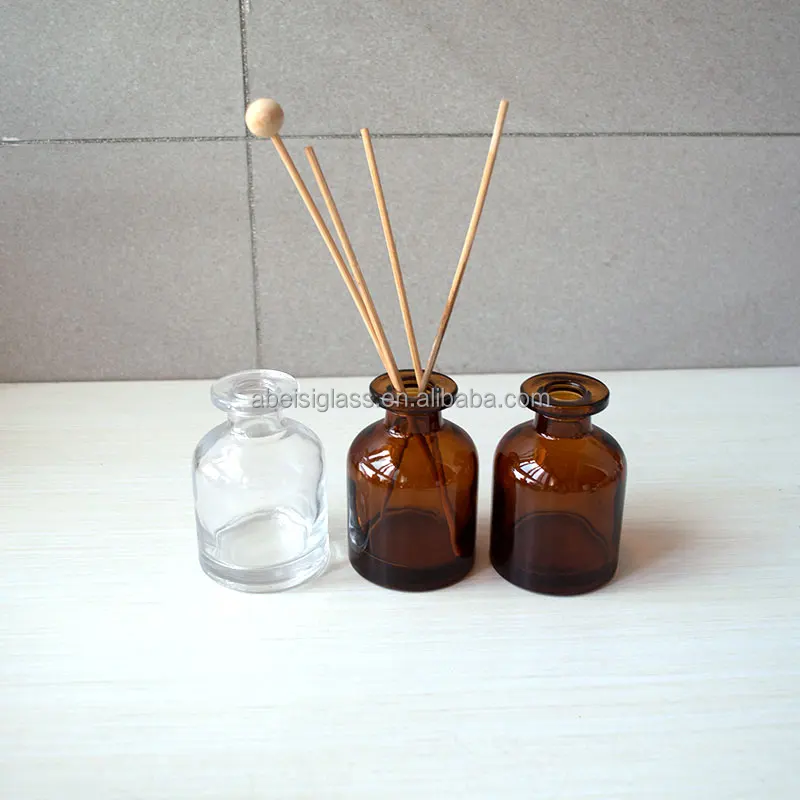 5 Fl Oz Transparent Green Glass Reed Diffuser Bottles Fiber Sticks Diffuser Bottles Diffuser Jars Aromatherapy Storage Container