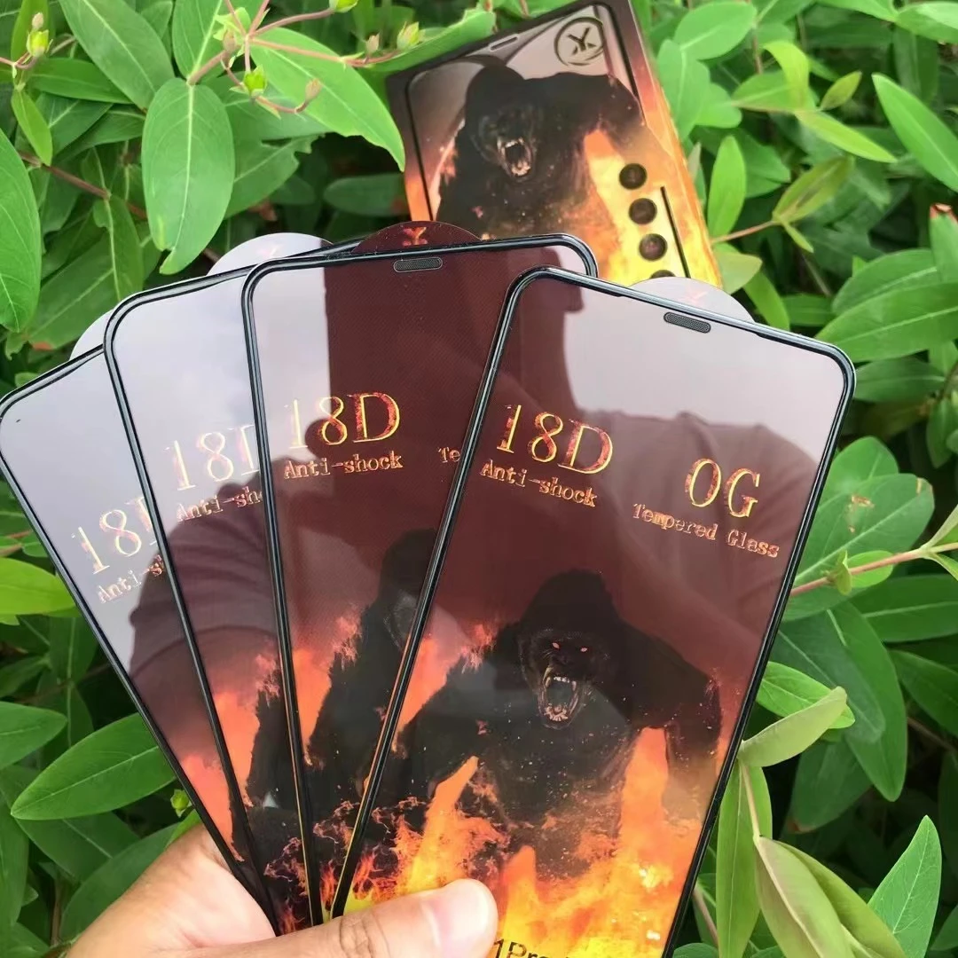 New Gorilla Tempered Glass 18D Vidrio Templado For iPhone 12 13 Pro Full Screen Protector de pantalla