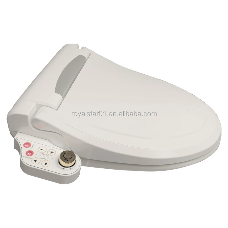 Simple elongated electronic smart bidet toilet seat