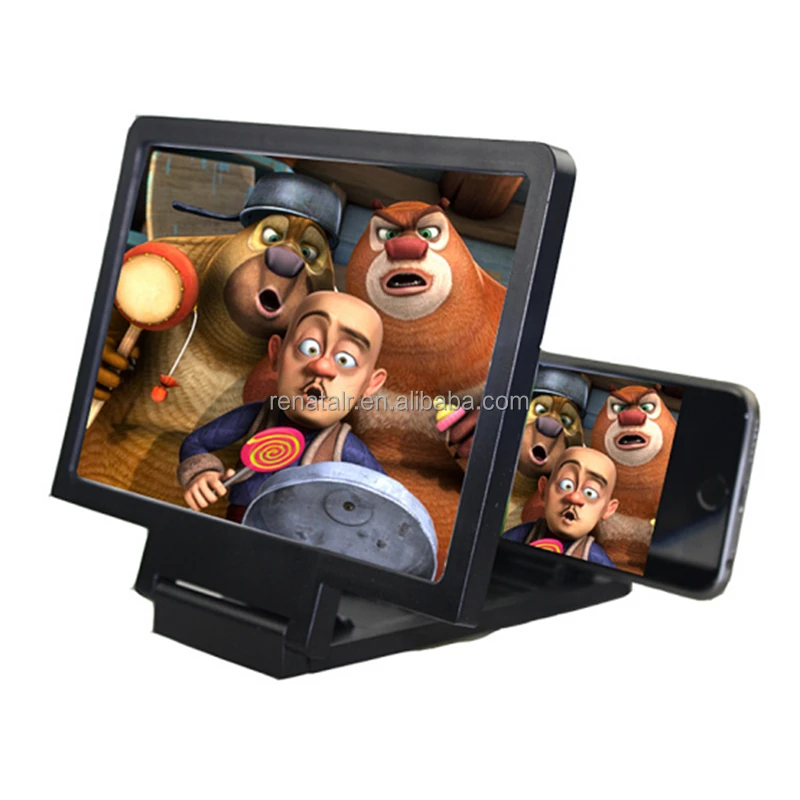 New 3D Screen Amplifier Mobile Phone Magnifying Glass HD Stand for Video Folding Screen Enlarged Eyes Protection Holder