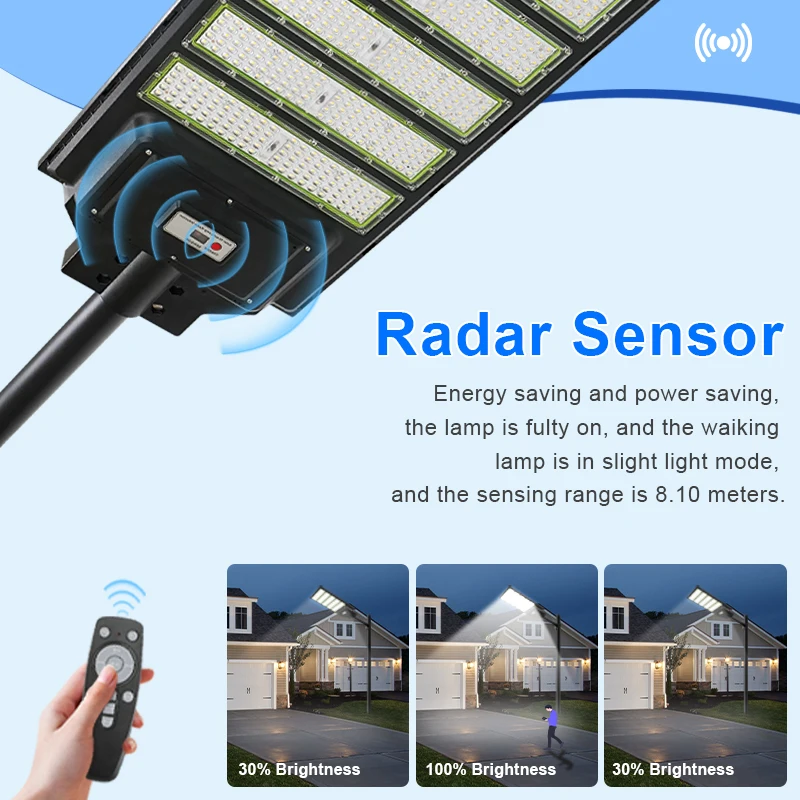 Remote Control Outdoor Waterproof 800watts All In One Solar Street Light Monocrystalline 300w 400w 500w 1000w Solar Led