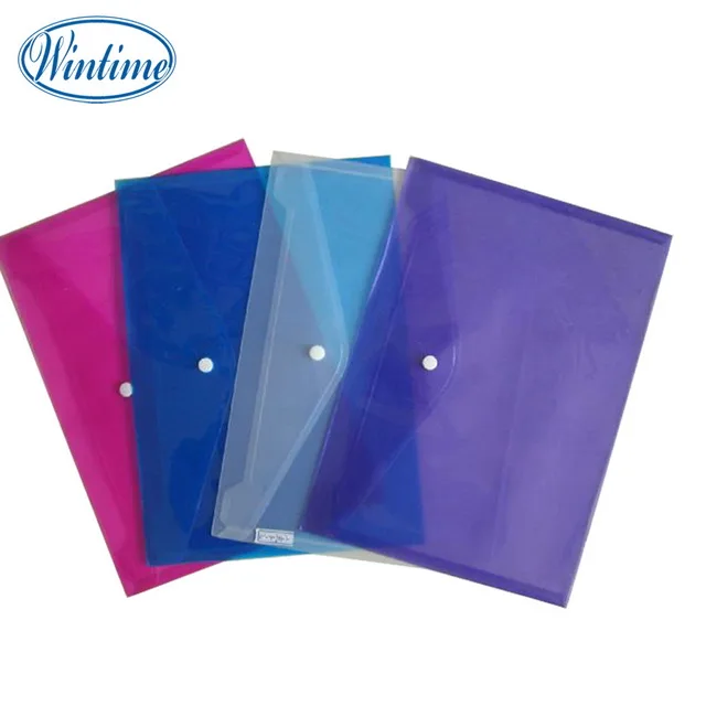 Recycle PP plastic button file folder