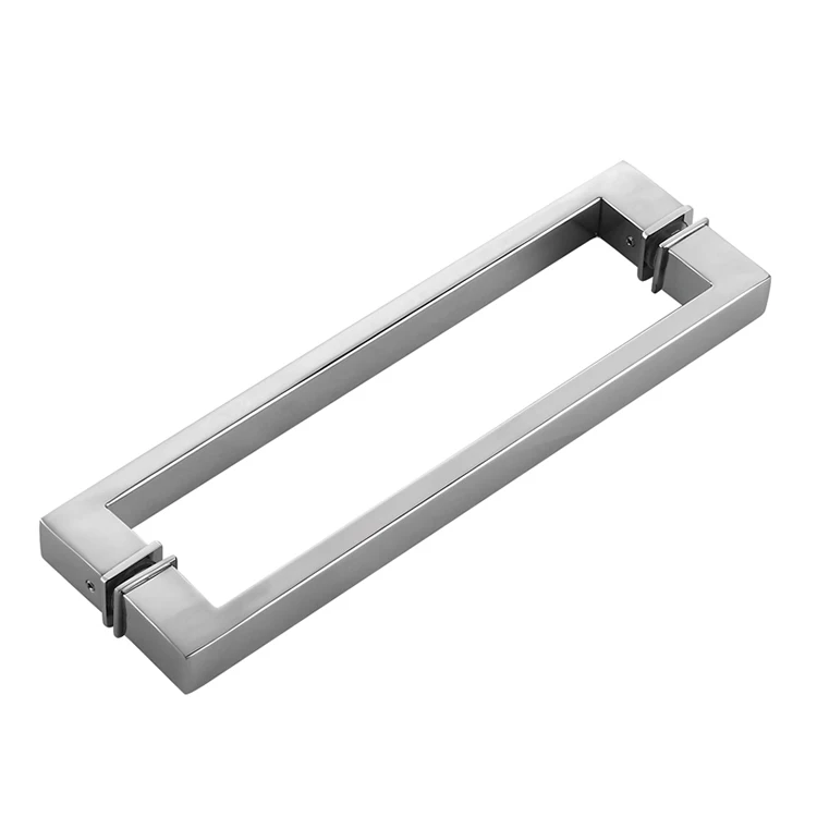 Glass Sliding Door O Shape Handle Stainless Steel Square Bar Tube Holder Handles Hardware Fittings