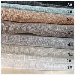 Hot Sale Poly Linen Look Voile  Leda  Fabric Free Sample sheer fabric High Quality curtain fabric for living room