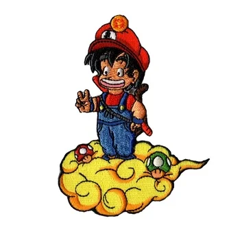 Custom Applique Anime Patches Bear Grizzly Embroidered Patches Badge Decorative Appliques with Hook and Loop Backing