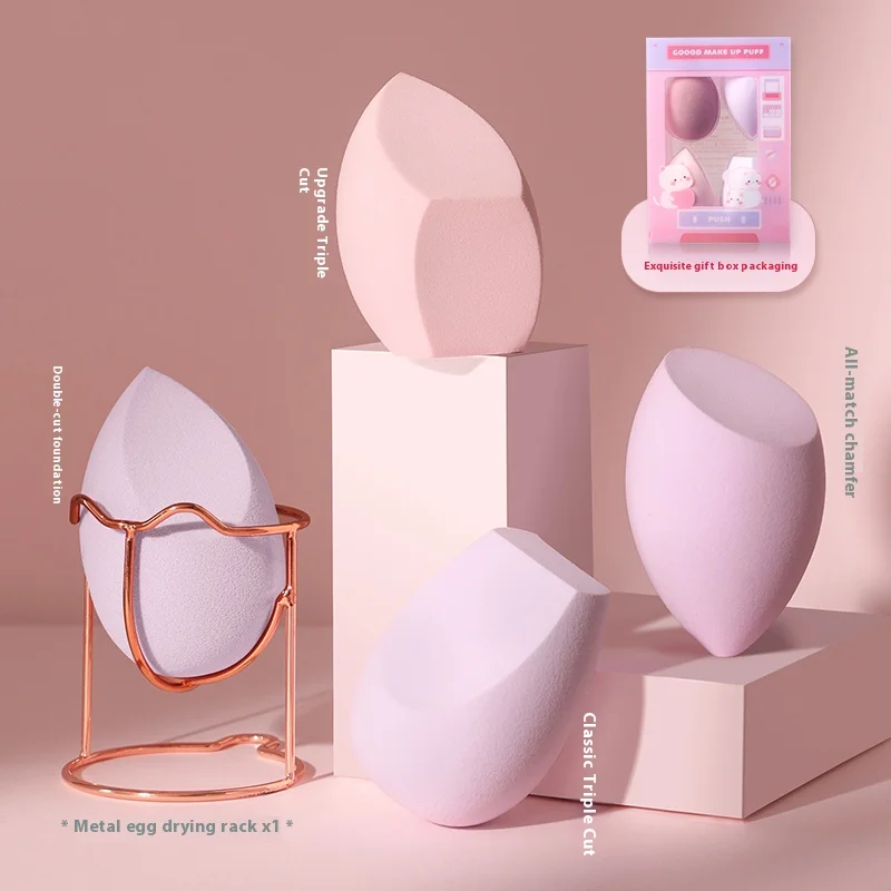 4pcs Super Soft Cosmetic Private Label Custom Beauty Egg Wholesale Sponge Set For Makeup Tool Blending & Foundation Application