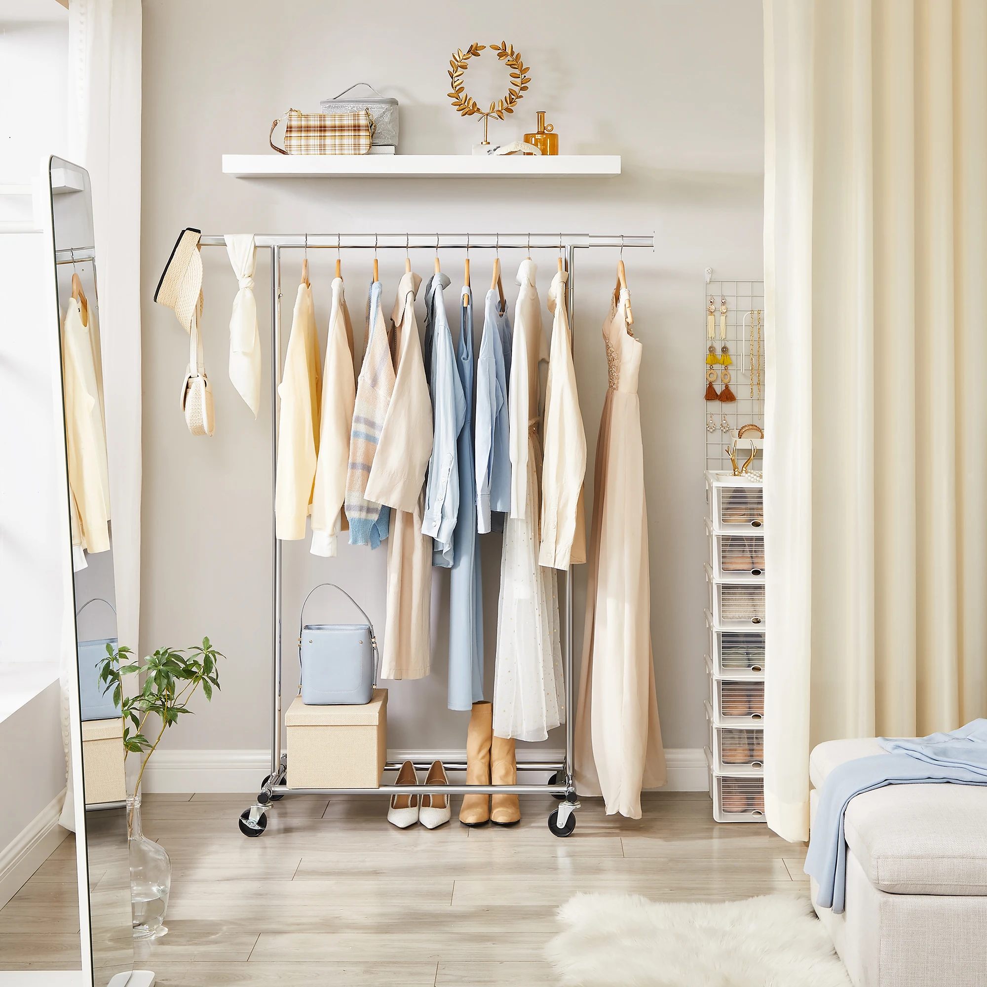 oem european single stainless steel indoor laundry balcony space saver high quality clothes drying rack stand room with wheels