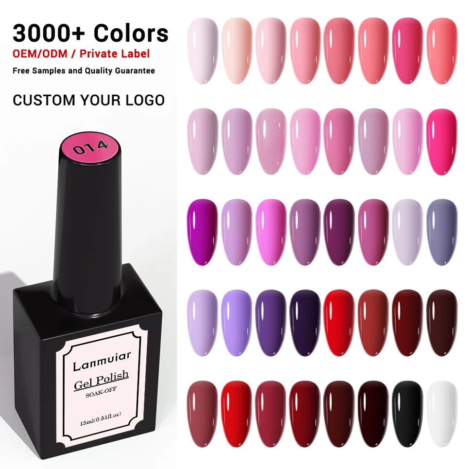 Custom Logo Long Lasting 15ml Gel Polish OEM Soak nail Off Gel Polish Set Wholesale Nail Polish Kit Private Bottle