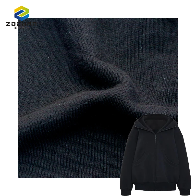 Best material 430gsm CVC 66% cotton 34% polyester brush terry knit Sustainable fabric for women fleece Underwear