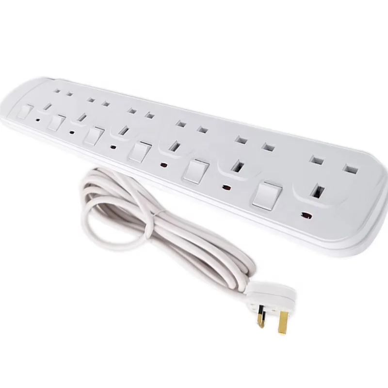 Индикаторная лампа, 6 розеток, блок питания, Великобритания