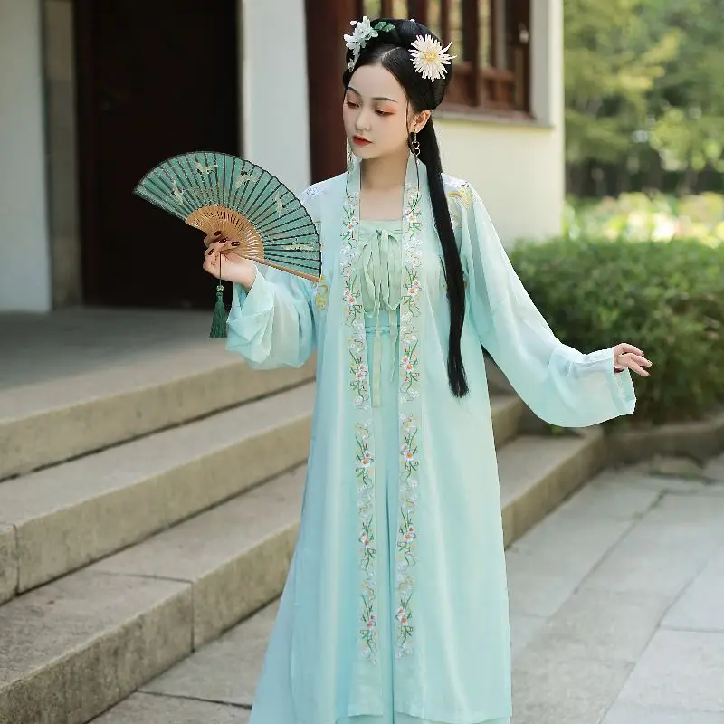 new ancient adults wholesale chiffon fairy Customized embroidered hanfu women