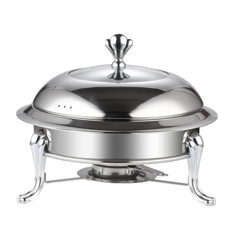 2022 Hotel High Quality Storage of Chaffing Dish Metal Buffet Dinner Decorative Gold And Silver Round Raj Roll Chafing Dish