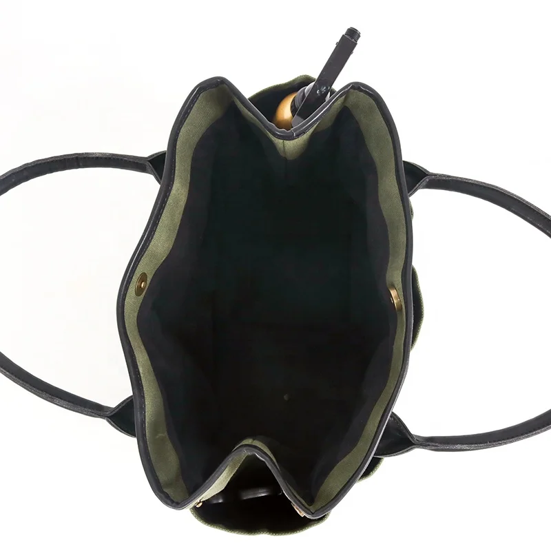 Пользовательская портативная Водонепроницаемая Вощеная холщовая садовая Сумка-тоут для хранения инструментов