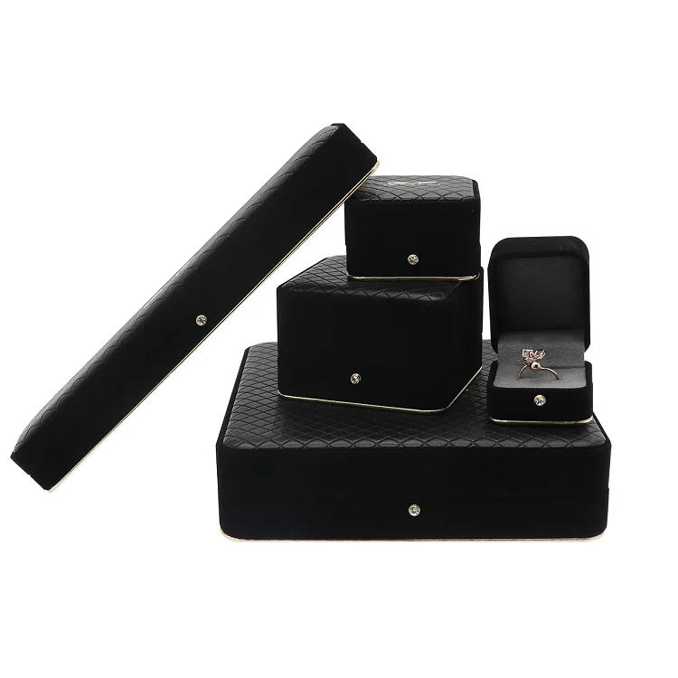 GVP Luxury Gift Jewellery Packaging Box Wedding Ring Diamond Led Jewelry Box with Custom Logo