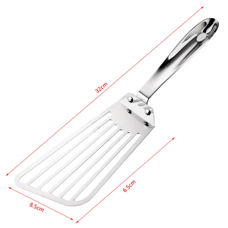 Stainless steel cooking spatula Fried fish and fried steak drain spatula 304 stainless steel multipurpose spatula