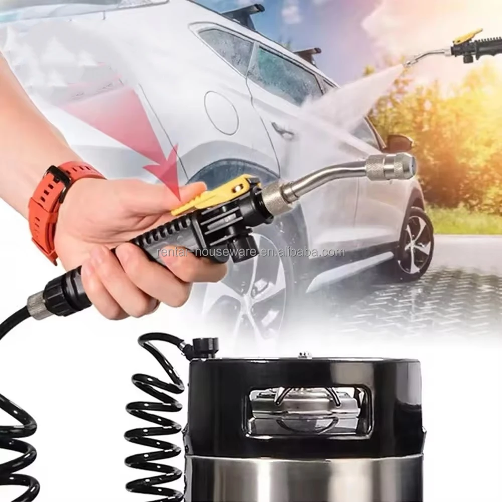 9.5L 19L Portable Stainless Steel Window Tint Keg Sprayer Car Wrap Tools Pressure Tank Car Wash Bucket For Car PPF Film