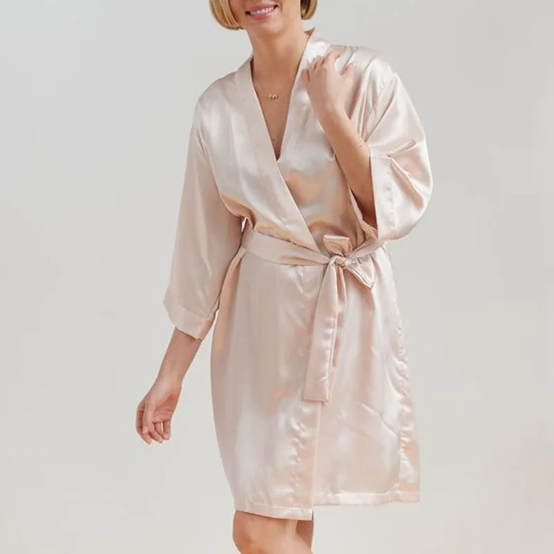 OEM Knee Length Shawl Collar Acrylic Thermal Organic Bamboo Bath Robe