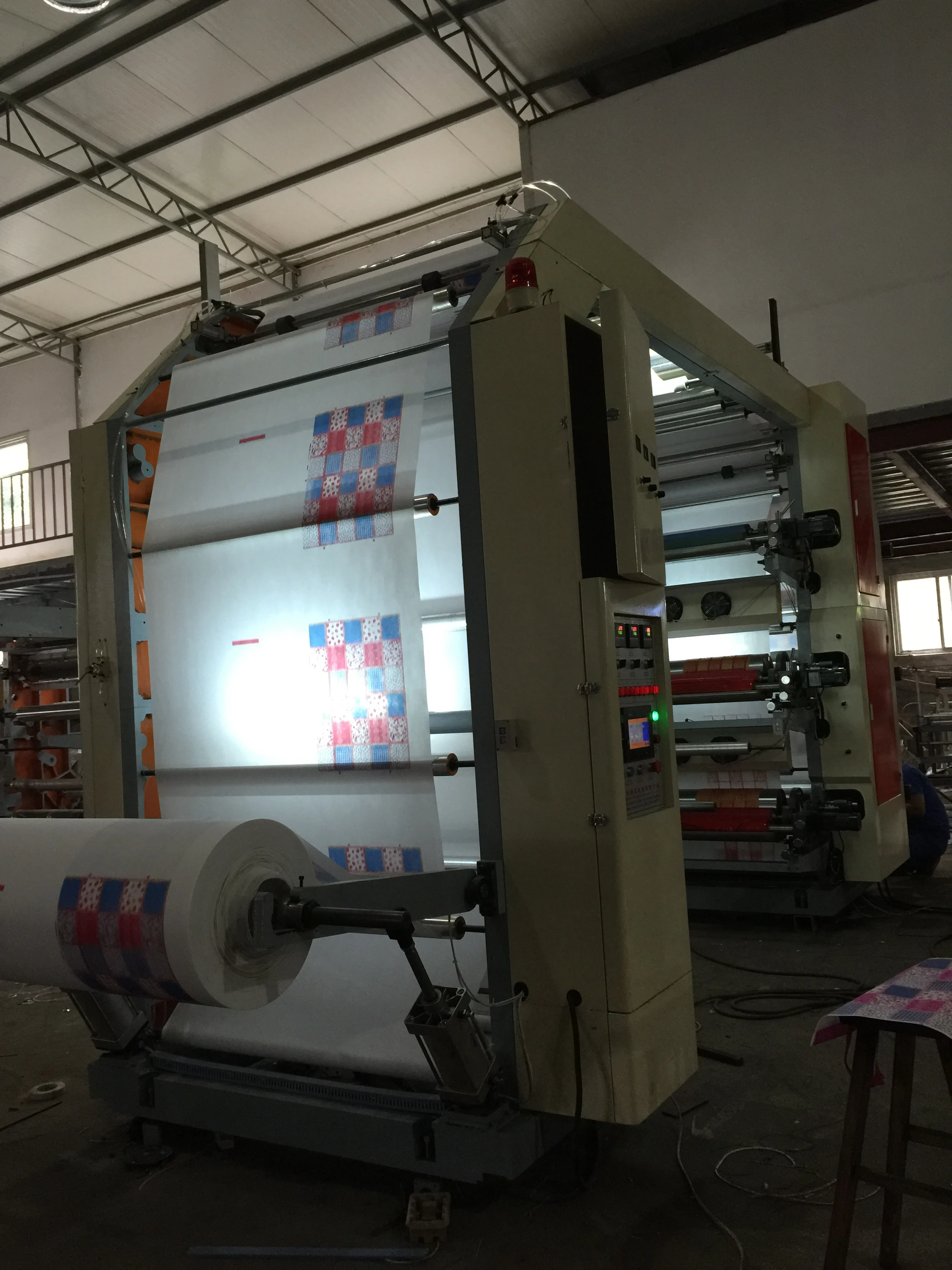 Non woven bag 2 4 6 colour printers flexo printing machine