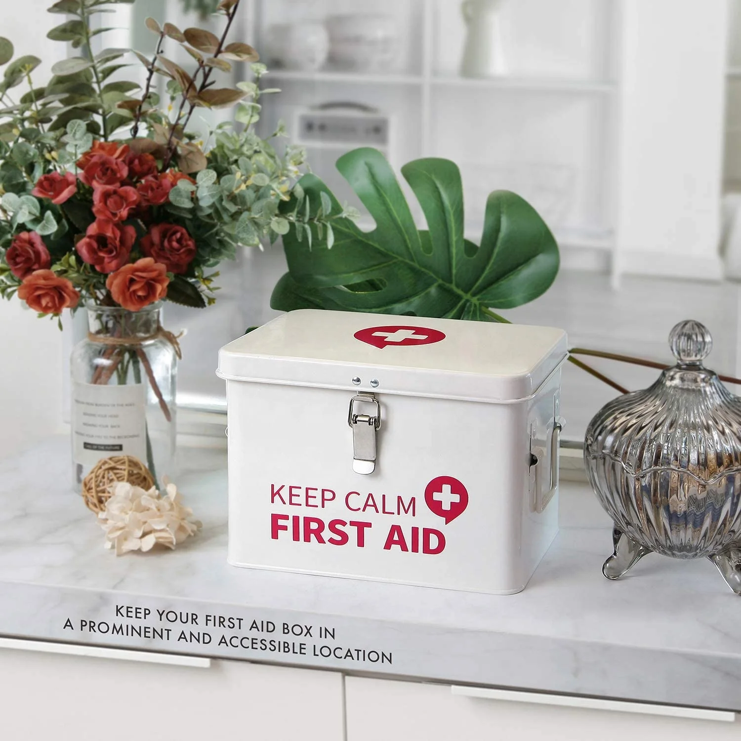 Daily Use Tin Medicine Storage Box Metal Mecine Box First Aid Kit First Aid Box