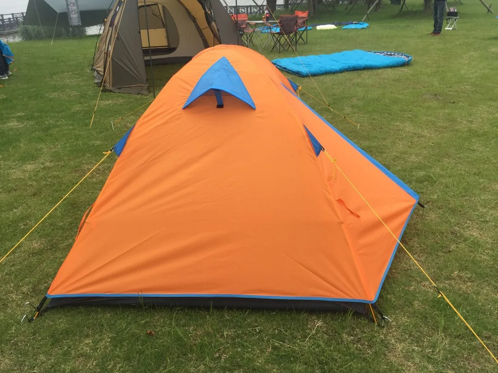 OEM 1-2 person 200*140cm Aluminum poles Double layer Waterproof Extended Type Outdoor camping Tent