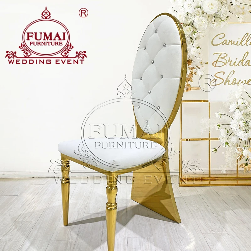 Upholstery High Back Hotel Gold King Queen Throne Chair