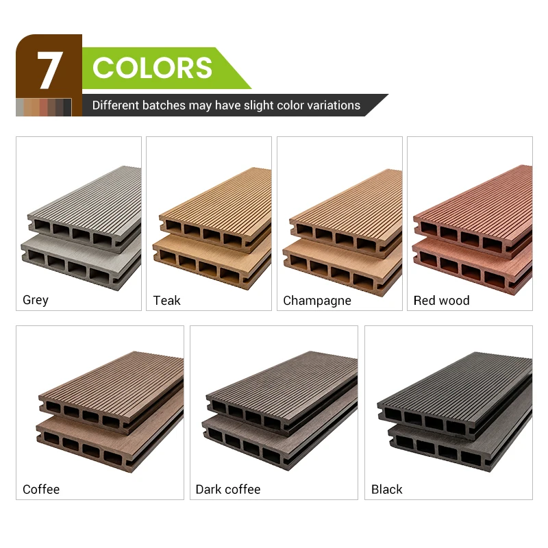 Good Quality WPC Composite Flooring Square Hole Outdoor Anti-slip Decking Floor