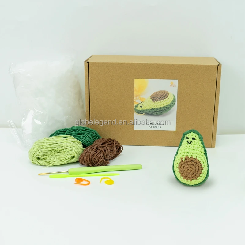 Fruits Design Knitting Crochet Fruit Avocado Snap Crochet Toys Handmade Amigurumi crochet kit
