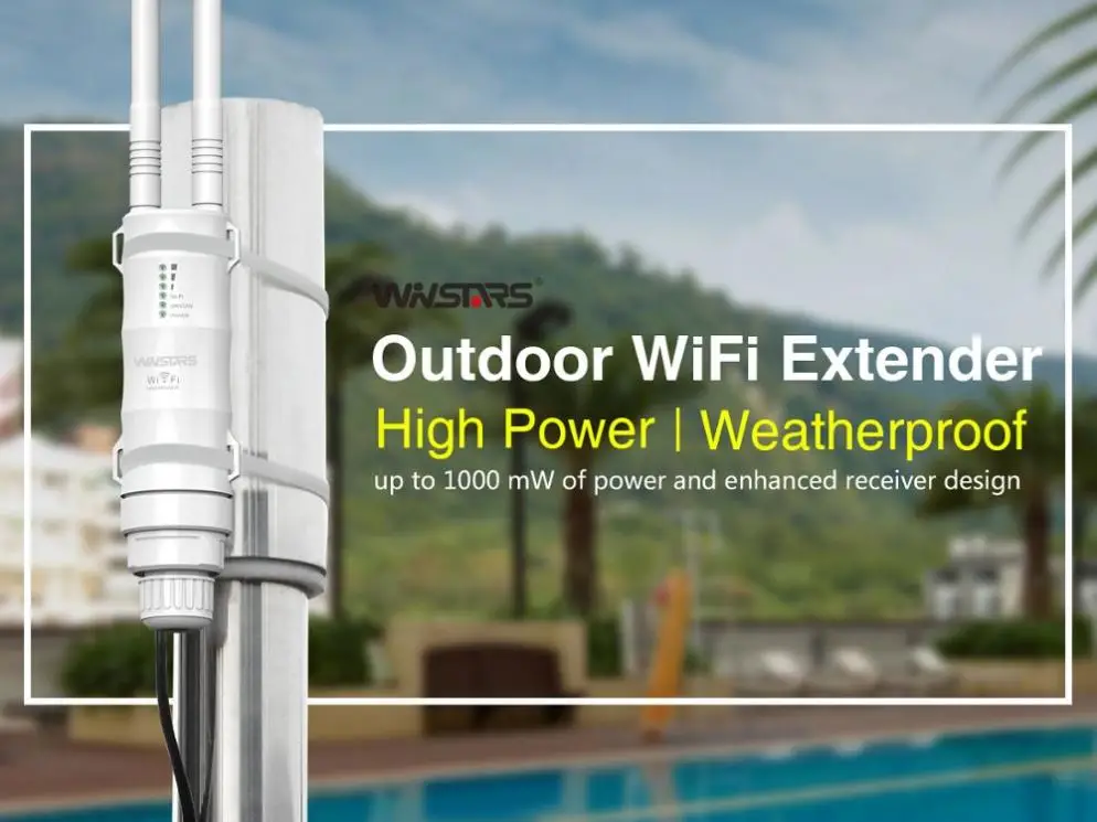 Dual-Band AC600 High Power WiFi Outdoor Router, WiFi AP/Repeater with Easy Wireless Network Setup and Management