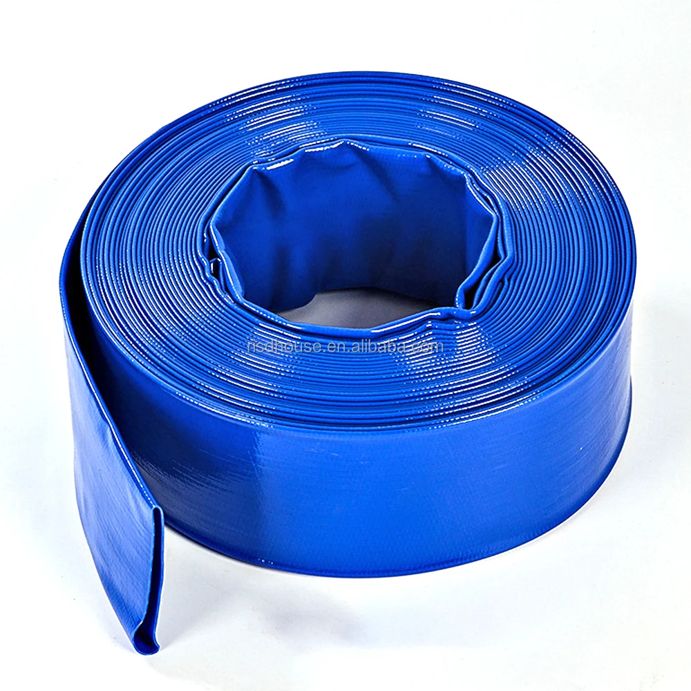 high quality rubber flexible 4 6 8 10 inch pvc water irrigation discharge Hose Pvc lay flat Layflat Hose 100mm in plastic tubes