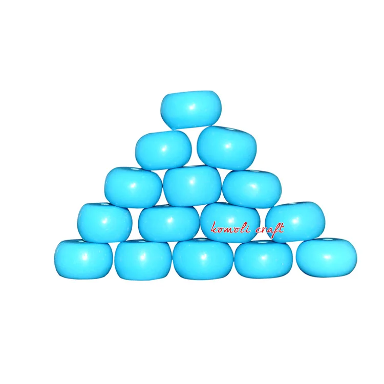 Chunky handmade blue craft resin bead custom